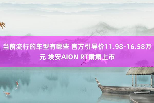 当前流行的车型有哪些 官方引导价11.98-16.58万元 埃安AION RT肃肃上市