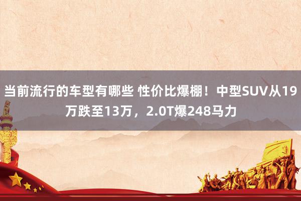 当前流行的车型有哪些 性价比爆棚！中型SUV从19万跌至13万，2.0T爆248马力