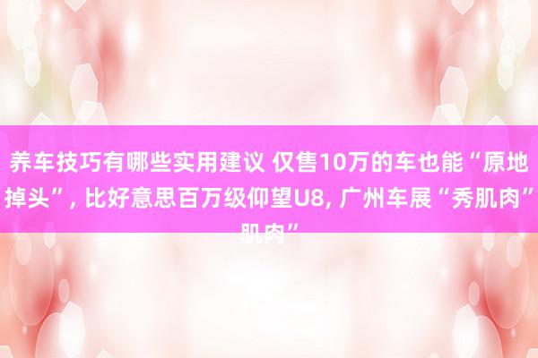 养车技巧有哪些实用建议 仅售10万的车也能“原地掉头”, 比好意思百万级仰望U8, 广州车展“秀肌肉”