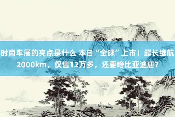 时尚车展的亮点是什么 本日“全球”上市！超长续航2000km，仅售12万多，还要啥比亚迪唐？