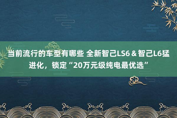 当前流行的车型有哪些 全新智己LS6＆智己L6猛进化，锁定“20万元级纯电最优选”