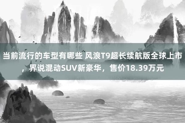 当前流行的车型有哪些 风浪T9超长续航版全球上市，界说混动SUV新豪华，售价18.39万元