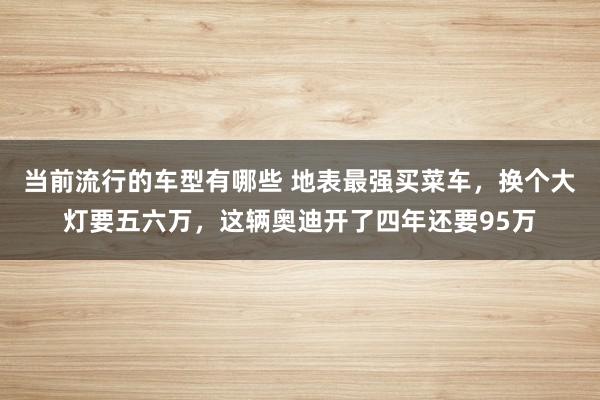 当前流行的车型有哪些 地表最强买菜车，换个大灯要五六万，这辆奥迪开了四年还要95万