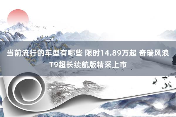 当前流行的车型有哪些 限时14.89万起 奇瑞风浪T9超长续航版精采上市