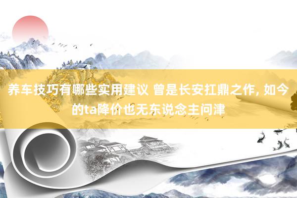 养车技巧有哪些实用建议 曾是长安扛鼎之作, 如今的ta降价也无东说念主问津