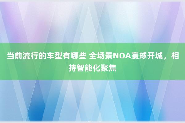 当前流行的车型有哪些 全场景NOA寰球开城，相持智能化聚焦