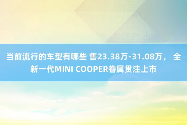 当前流行的车型有哪些 售23.38万-31.08万， 全新一代MINI COOPER眷属贯注上市