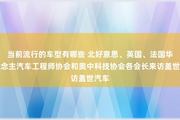 当前流行的车型有哪些 北好意思、英国、法国华东说念主汽车工程师协会和奥中科技协会各会长来访盖世汽车