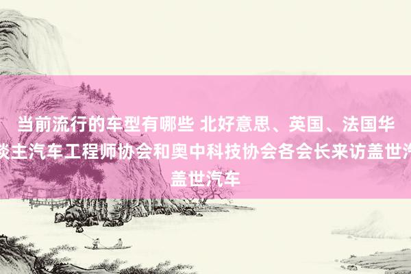 当前流行的车型有哪些 北好意思、英国、法国华东谈主汽车工程师协会和奥中科技协会各会长来访盖世汽车