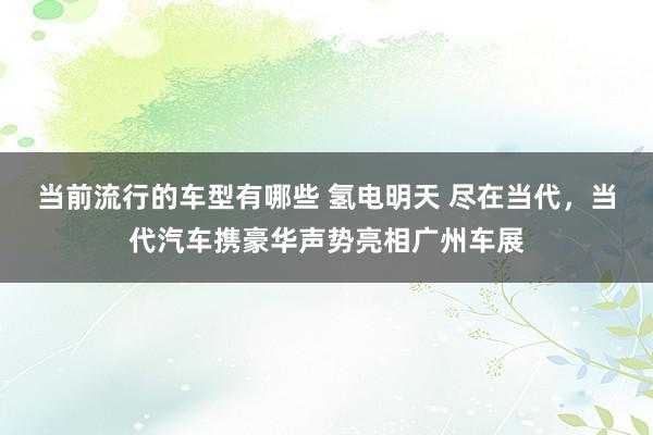 当前流行的车型有哪些 氢电明天 尽在当代，当代汽车携豪华声势亮相广州车展